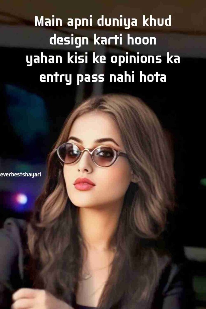 girls attitude in english 

